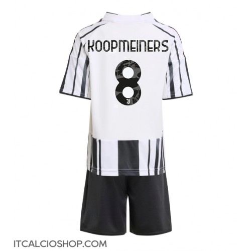 Juventus Teun Koopmeiners #8 Prima Maglia Bambino 2025-26 Manica Corta (+ Pantaloni corti)